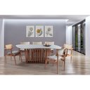 Ver imagem 2 de Mesa de Jantar Retangular de Madeira Essência 180cm X 120cm Lamina de Cinamomo