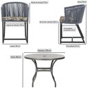 Ver imagem 3 de Mesa com 4 Cadeiras e Noronha Estofado 6 Trama Original Prata