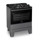 Ver imagem 1 de Fogão a Gás Mesa de Vidro Forno 84L Esmaltec Ideal Master Glass Titanium 5 Bocas Bivolt