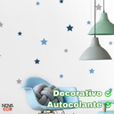 Ver imagem 3 de Adesivo de Parede Infantil Estrelas Azul Estrelinha Cinza Decoração Quarto