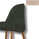 Ver imagem 5 de Conjunto com 2 Cadeiras em Madeira Ester Verde/Jade/Imbuia Marrom