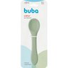 Colher de Silicone para Bebê Buba Verde Introdução Alimentar +6m de Treinamento Flexível - 4