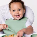 Ver imagem 2 de Colher de Silicone para Bebê Buba Verde Introdução Alimentar +6m de Treinamento Flexível