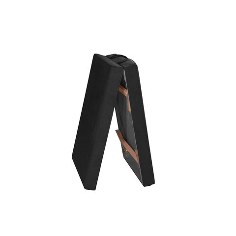 Cama Portátil Dobrável Preto C/pés Madeira Espuma D26 Multifuncional