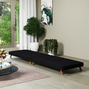 Ver imagem 5 de Cama Portátil Dobrável Preto c/Pés Madeira Espuma D26 Multifuncional