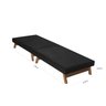 Cama Portátil Dobrável Preto C/pés Madeira Espuma D26 Multifuncional - 2