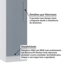 Ver imagem 4 de Guarda Roupa Modulado 38cm 1 Porta Alpes Luciane Móveis