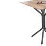 Mesa de Jantar Quadrada Aço 4 Lugares 68cm Preto Carvalho - 3
