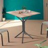 Mesa de Jantar Quadrada Aço 4 Lugares 68cm Preto Carvalho - 4