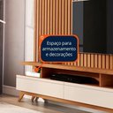 Ver imagem 5 de Painel Ripado com Rack para Tv até 85 Polegadas - Cor Nature/off White
