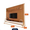 Ver imagem 7 de Painel Ripado com Rack para Tv até 85 Polegadas - Cor Nature/off White
