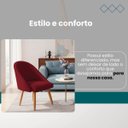 Ver imagem 2 de Kit 02 Poltrona Cadeira para Sala Orgânica Curva Redonda Confortável Reforçada Recepção Suede Vermel