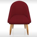 Ver imagem 6 de Kit 02 Poltrona Cadeira para Sala Orgânica Curva Redonda Confortável Reforçada Recepção Suede Vermel