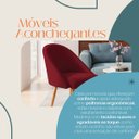 Ver imagem 3 de Kit 02 Poltrona Cadeira para Sala Orgânica Curva Redonda Confortável Reforçada Recepção Suede Vermel