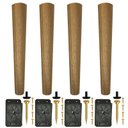 Ver imagem 1 de Kit 4 Pés De 45 Cm Cônico Retrô Para Móveis Pé Palito