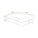 Ver imagem 5 de Cama Box Baú Casal 138 Bipartido Sintético Preto com Colchão Ortobom Airtech Spring Pocket D26 Bege