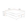 Cama Box Baú Casal 138 Bipartido Sintético Preto com Colchão Ortobom Airtech Spring Pocket D26 Bege - 5