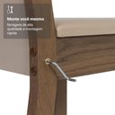 Ver imagem 6 de Conjunto Sala de Jantar Elóra Mesa Tampo de Vidro 6 Cadeiras Rustic/crema/sintético Bege Madesa