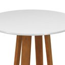Ver imagem 4 de Mesa Bistrô Madri Madeira Maciça e Tampo Redondo - Amêndoa - Tampo Ø80 Laqueado Branco