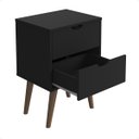 Ver imagem 7 de Kit 2 Mesas de Cabeceira Madri 2g Luxo Prado - Preto