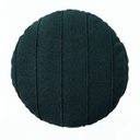 Ver imagem 2 de Capa Almofada Redonda Bouclé Drapeada 40cm Decorativa, Zíper Invisível Diversas Cores Cor:Verde Escu
