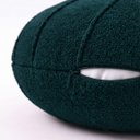 Ver mais imagens de Capa Almofada Redonda Bouclé Drapeada 40cm Decorativa, Zíper Invisível Diversas Cores Cor:Verde Escu