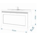 Ver imagem 4 de Gabinete de Banheiro 1 Porta Vidro Reflecta Basculante 1 Gaveta 1 Cuba 79cm Hibisco MGM Móveis