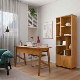 Livreiro Estante Multiuso 2 Portas 8 Nichos 71x185x35 Taurus Patrimar Cinamomo - 4