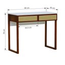 Ver imagem 3 de Aparador/Escrivaninha Lyon 2 Gavetas - Amêndoa Branco