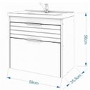 Ver imagem 4 de Gabinete de Banheiro 1 Porta Vidro Reflecta Basculante 1 Gaveta Bipartida 1 Cuba 59cm Azaléia MGM Mó