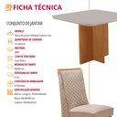 Ver imagem 7 de Mesa de Jantar Olimpia 90cm Tampo MDF Vidro Canto Copo com 4 Cadeiras Yasmin