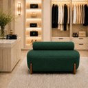 Ver mais imagens de Poltrona Organica Ilha Bouclé p/ Closet e Consultório:Verde/Liso