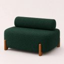 Ver imagem 1 de Poltrona Organica Ilha Bouclé p/ Closet e Consultório:Verde/Liso