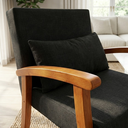Ver imagem 2 de Kit 2 Poltronas Jade Linho Premium Escritório Recepção Sala de Estar Decorativa:preto