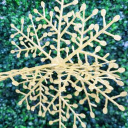 Jogo 2 Flocos de Neve Decorativo 3d Glitter Brilho Dourado 25x25cm - Nataluz - 7 Jogo 2 Flocos de Neve Decorativo 3d Glitter Brilho Dourado 25x25cm - Nataluz - 7