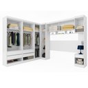Ver imagem 3 de Jogo de Quarto Branco Modulado Firenze Painel de Cabeceira + Roupeiro + Armário