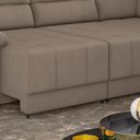 Ver imagem 5 de Sofá de Canto Retrátil e Reclinável 5 Lugares Veludo Firenze Besthouse Castor
