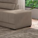 Ver imagem 7 de Sofá de Canto Retrátil e Reclinável 5 Lugares Veludo Firenze Besthouse Castor