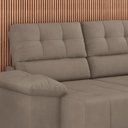 Ver imagem 6 de Sofá de Canto Retrátil e Reclinável 5 Lugares Veludo Firenze Besthouse Castor