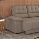 Ver imagem 3 de Sofá de Canto Retrátil e Reclinável 5 Lugares Veludo Firenze Besthouse Castor