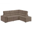 Ver imagem 1 de Sofá de Canto Retrátil e Reclinável 5 Lugares Veludo Firenze Besthouse Castor