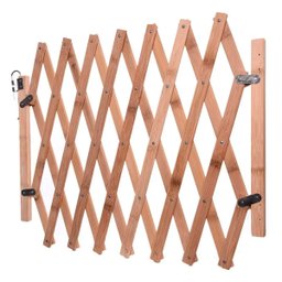 Portao Pet Retratil Cachorro Criança Bebe Grade Bambu Ajustavel Cercadinho Barramento Previne Quedas - 1