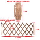 Ver imagem 3 de Portao Pet Retratil Cachorro Criança Bebe Grade Bambu Ajustavel Cercadinho Barramento Previne Quedas