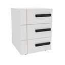 Ver imagem 2 de Mesa de Cabeceira Lisboa 3 Gavetas Branco - Politorno