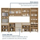 Ver imagem 6 de Cozinha 6 Peças Cristaleira Condessa Torre Quente 100% MDF Bege/Carvalho Greige