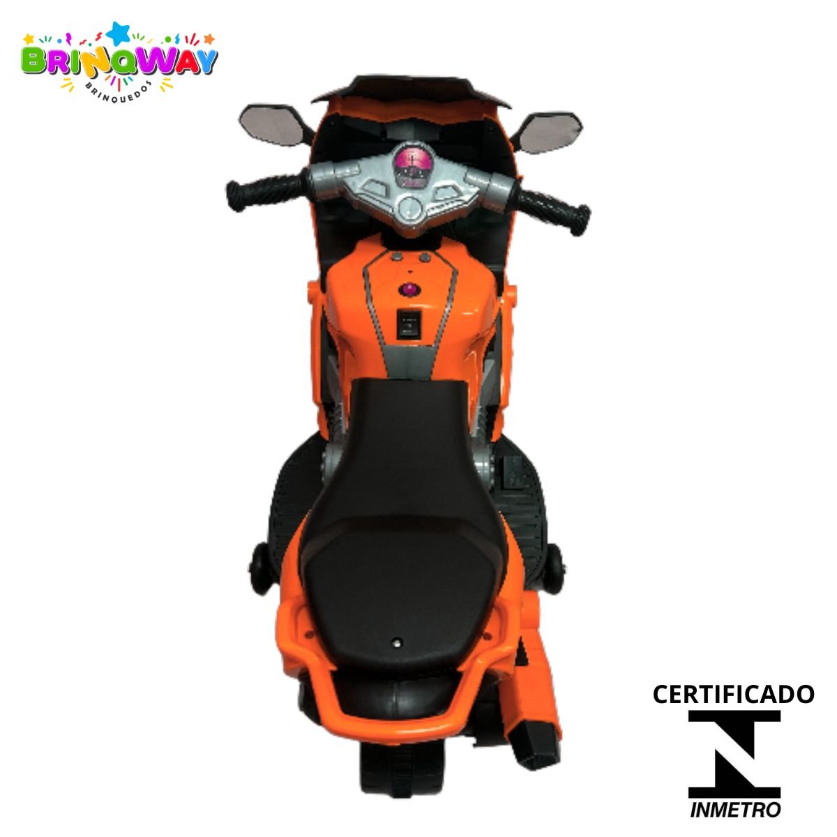 Moto Elétrica Infantil Criança 3 Anos 25kg 3km/h Bateria Recarregável 6v Luz Musica Som Frente Ré Co - 11