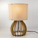 Ver imagem 3 de Abajur Luminária Mesa Madeira Mdf Sala Quarto Mesa de Cabeceira Cor:marfim