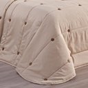 Ver imagem 4 de Cobre Leito Button Queen Bordado 7 Pçs Bege Lilly Home Enxovais