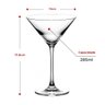 Conjunto Taça de Martini Cristal 285ml Grande 6 Unidades - 2