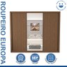 Guarda Roupa Casal com Espelho 3 Portas 6 Gavetas Nápoli Espresso Móveis - 3